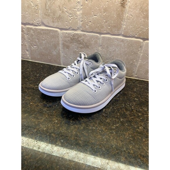 Allbirds Wool Piper Woven Sneaker Pewter Grey Blizzard Sole Size 7 EUC - Picture 3 of 11